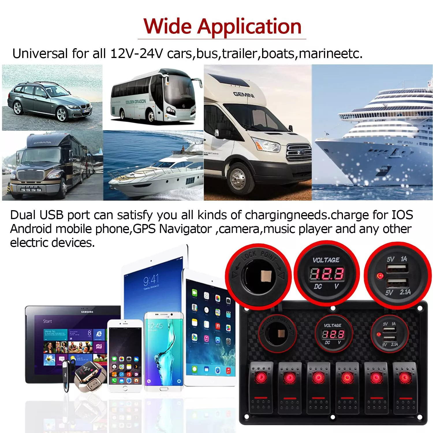  لوحة مفاتيح تحكم مع شاحن USB 