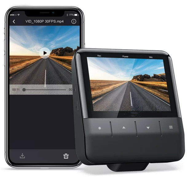 كاميرا داش كام شاشة وتطبيق + GPS