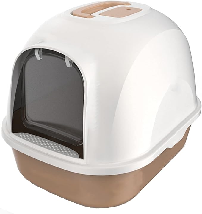 Fully Enclosed Cat Litter Box with Concise Style