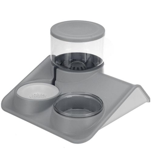 Pet Water Dispenser, Automatic Water Dispenser Detachable Drinking with Side Food Bowl for Dogs for Cats