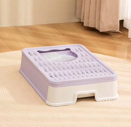 Cat Litter Box, Anti-Splash Pan, Fully Enclosed, Easy to Clean, Extra Large, Cat Toilet