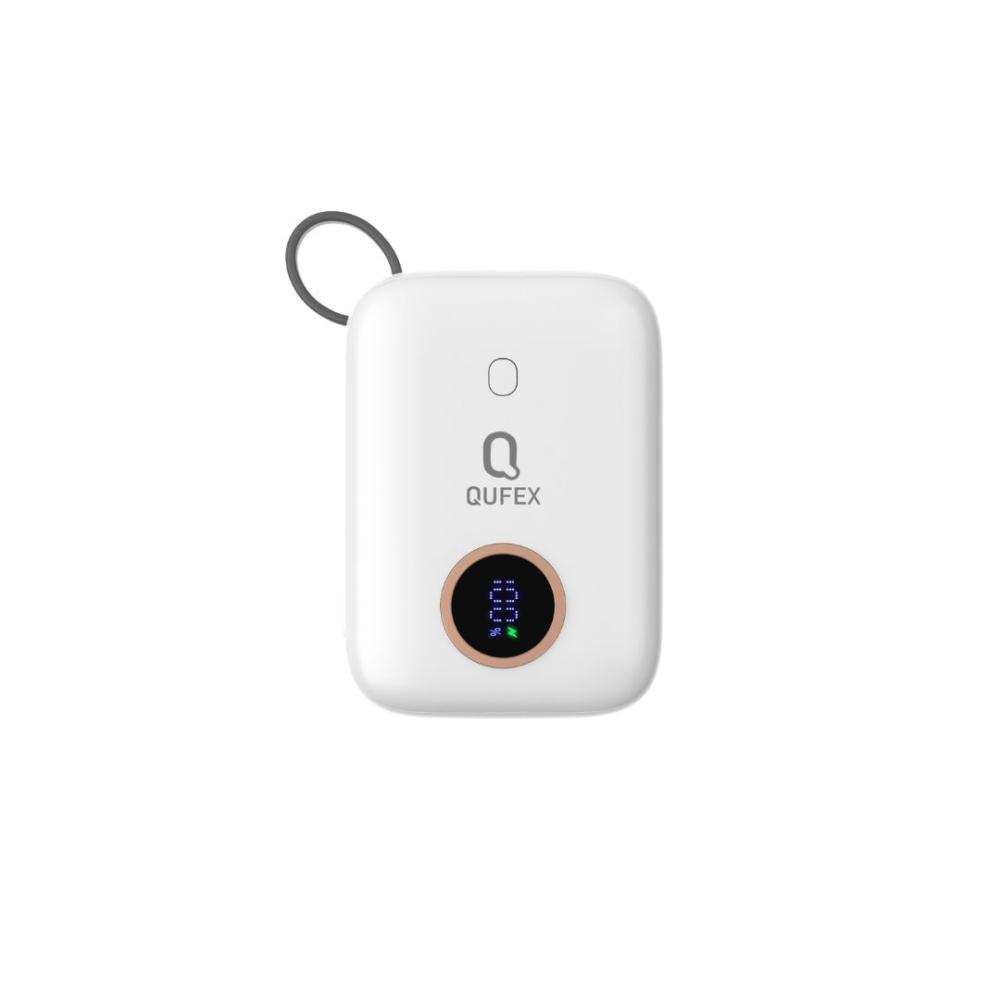 شاحن متنقل PD بسعة 10000mAh من QUFEX - أبيض - صورة 5