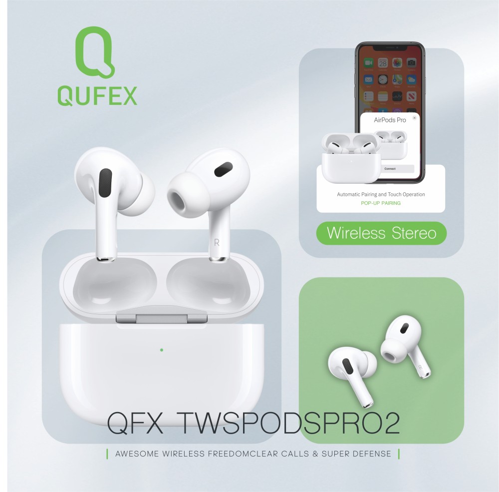 سماعة ايربودز لاسلكية برو 2 من QUFEX - صورة 3