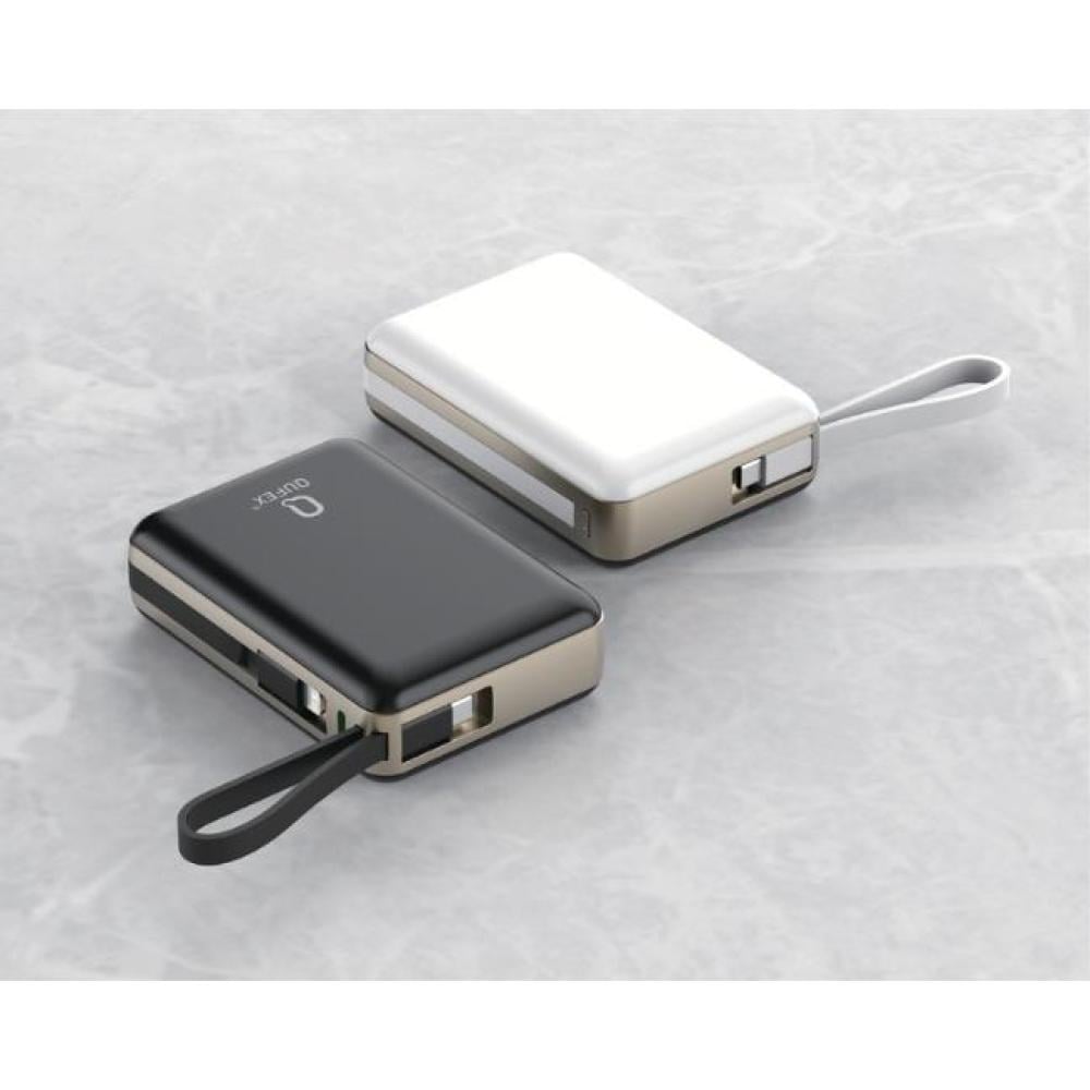 شاحن متنقل PD بسعة 20000mAh  مع كيبل تايب سي + كيبل آيفون مدمج -أسود |
