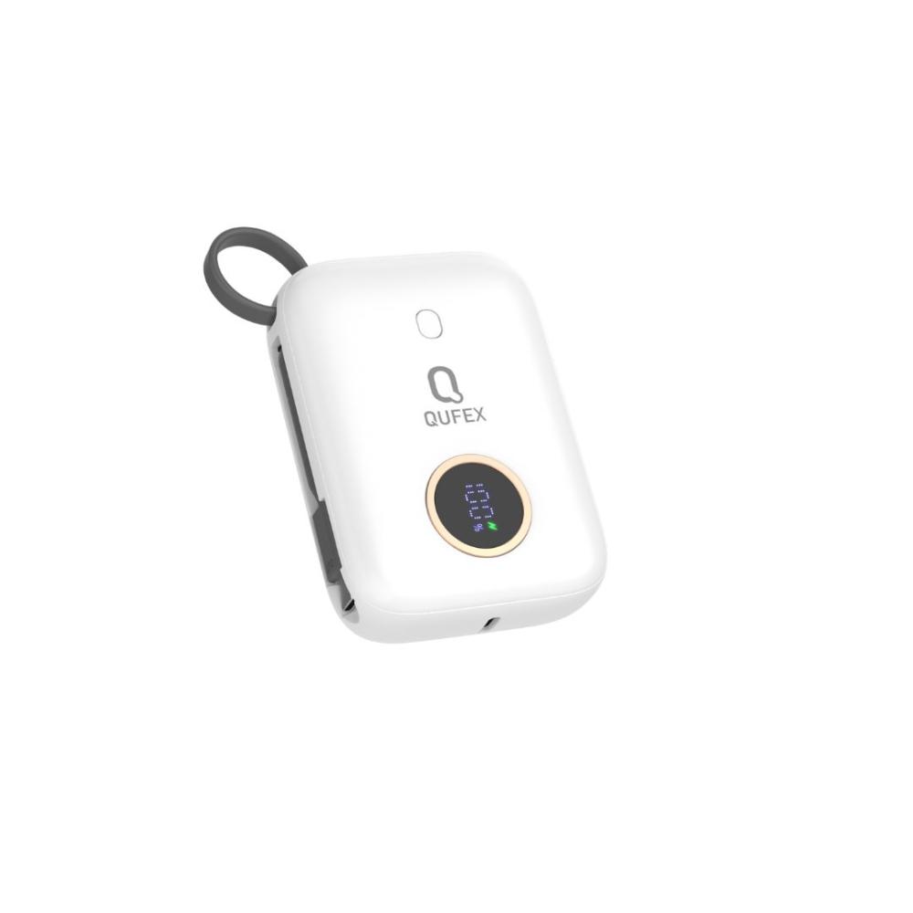 شاحن متنقل PD بسعة 10000mAh من QUFEX - أبيض
