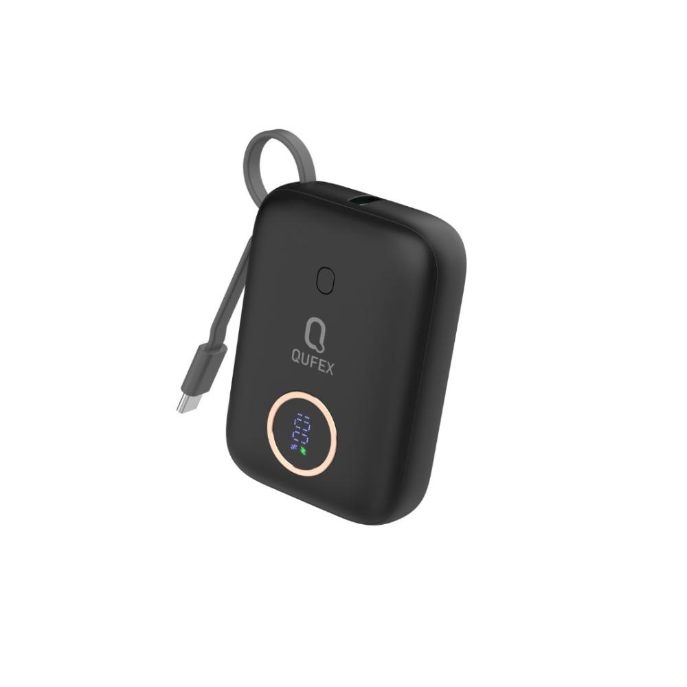 شاحن متنقل PD بسعة 10000mAh من QUFEX - أسود - صورة 4