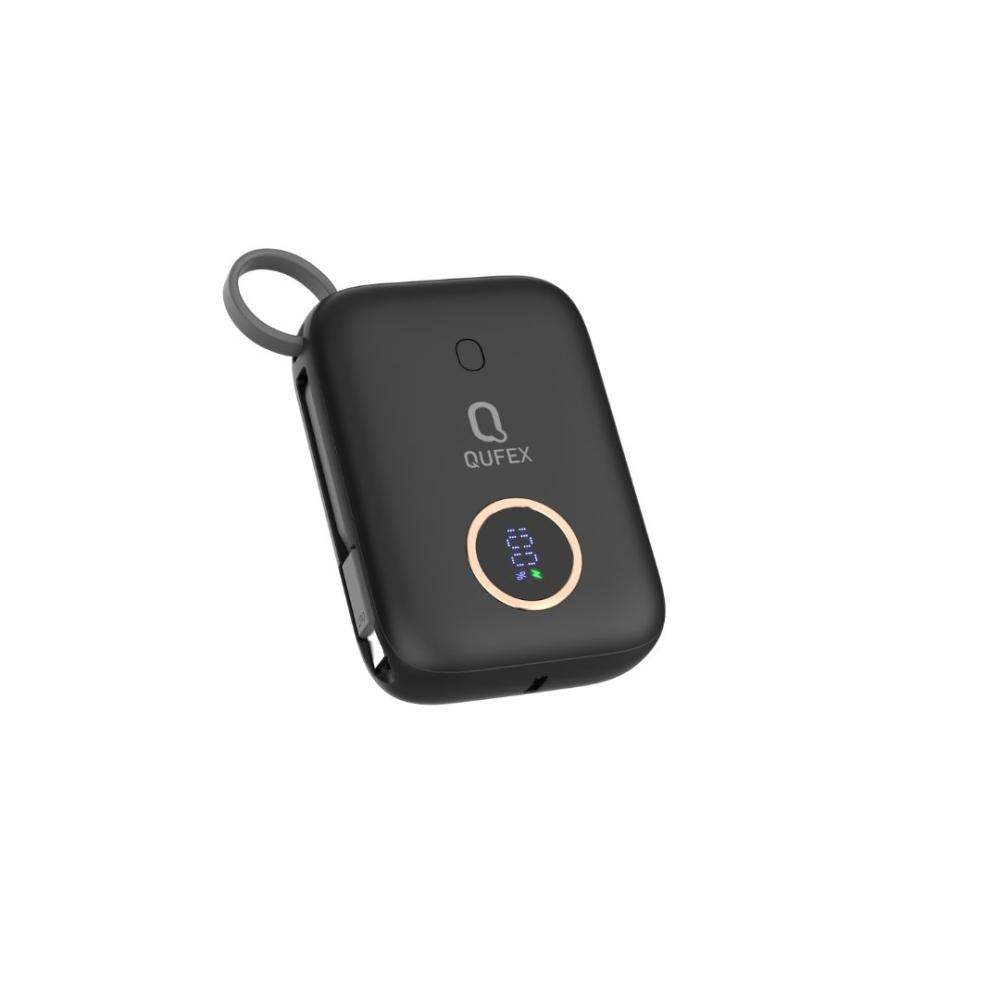 شاحن متنقل PD بسعة 10000mAh من QUFEX - أسود