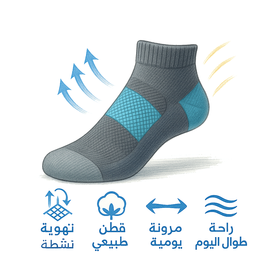 جوارب Airfeet القطنية المُهوّاة