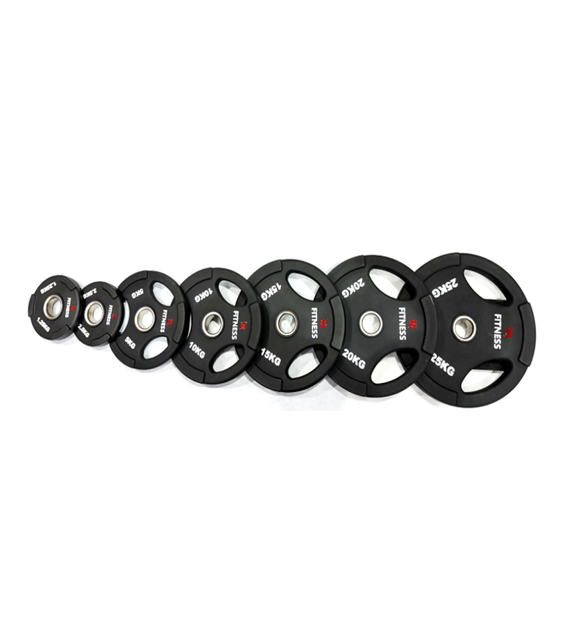 مجموعة طارات اوزان حديد مطاطية ملونة أوزان ١.٢٥ لـ ٢٥ كجم | RUBBER PLATE - CPU URETHANE