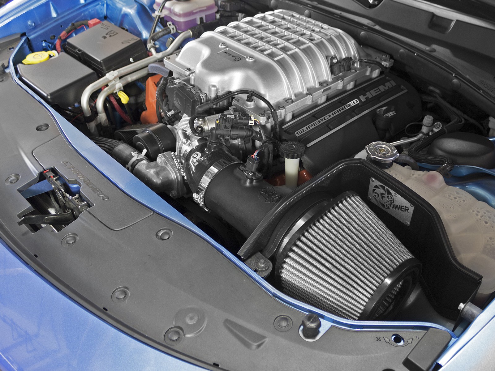  انتيك سيستم فلتر جاف  الإصدار المفتوح   دوج تشالنجر هلكات HELLCAT مكينة 6.2 لتر من موديل 2015 الى 2016 من شركة aFe Power 