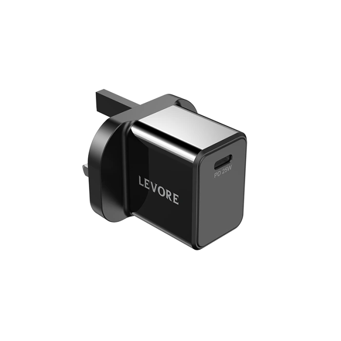 ليفوري شاحن جداري 25 واط USB-C PD - أسود