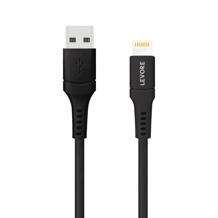 ليفوري كيبل شاحن ليفوري من USB إلى آيفون معتمد من أبل MFI بطول 1 م - اسود