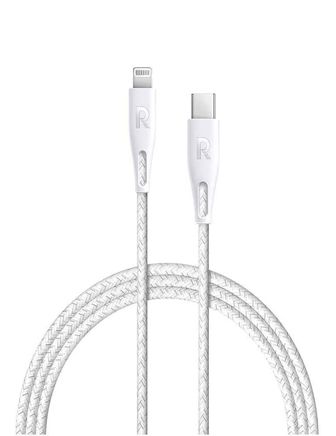 راف باور كيبل USB-C إلى لايتنينق 2 متر - ابيض