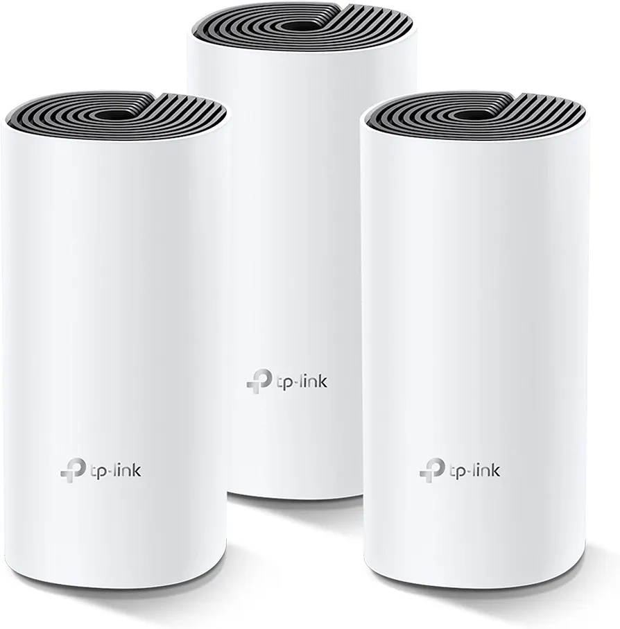 تي بي لينك راوتر  نظام Wi-Fi شبكي للمنزل بالكامل Deco M4 AC1200 عبوة من 3 قطع - أبيض 