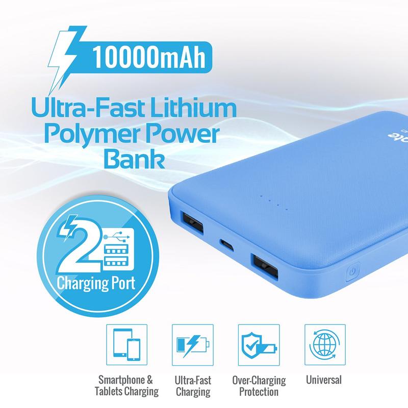 باور بانك للشحن اللاسلكي بقدرة 10000 مللي أمببر بقدرة 20 وات USB-C PD ومنفذ 5 وات