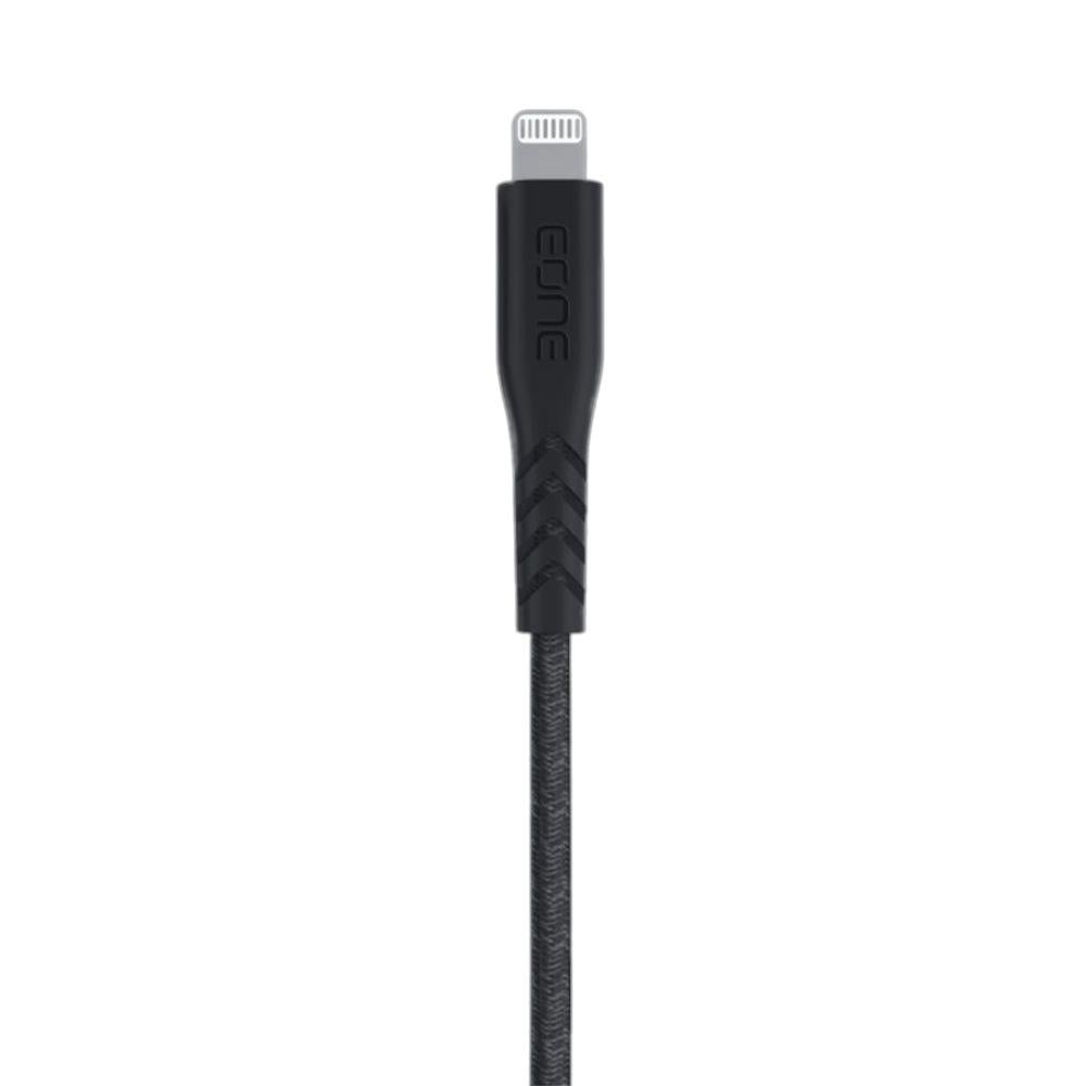 فيش جداري 20 واط منفذين USB+PD مع كابل تايب سي لايتنينج من EONE - أسود