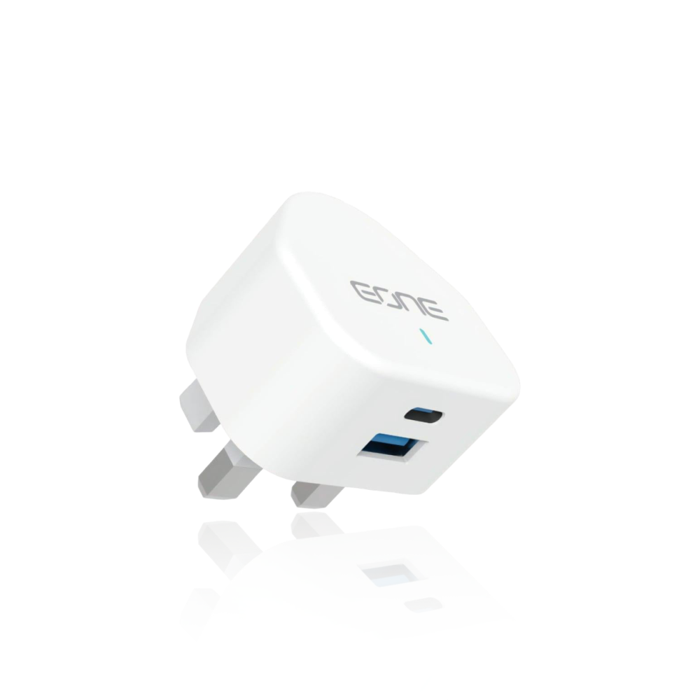 شاحن جداري EONE بقوة 20 واط منفذين PD & usb-A - أبيض 