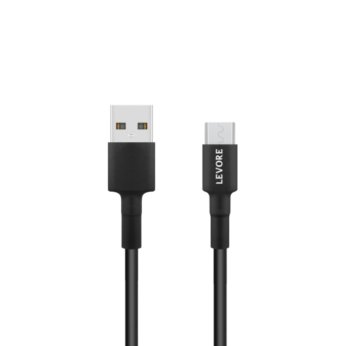 سلك شاحن ليفوري مايكرو USB بطول 1 م بلاستيك - اسود