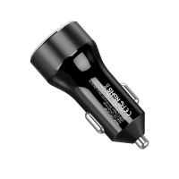 شاحن سيارة ليفوري 66 واط منفذين USB-C PD - أسود
