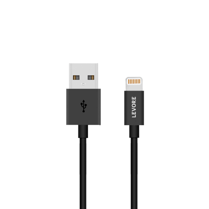 سلك شاحن ليفوري ايفون USB بطول 1.8 م بلاستيك - اسود