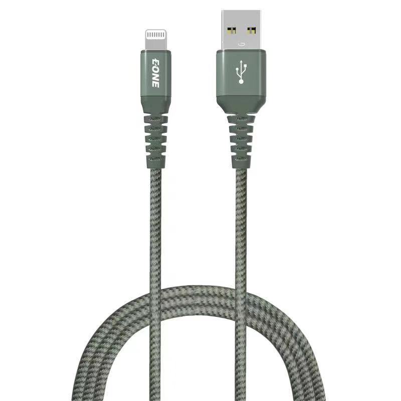 كيبل شاحن EONE USB-A للايفون نايلون مضفر