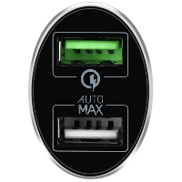 شاحن سيارة موماكس يمخرجين USB - ابيض