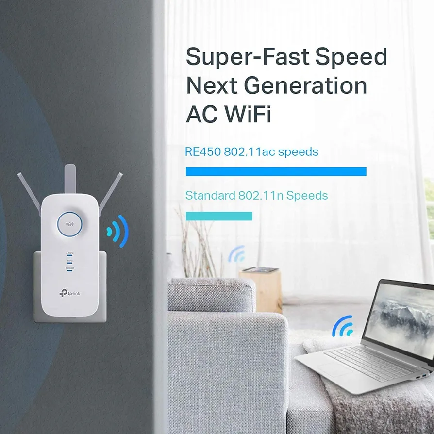 راوتر واي فاي ثنائي النطاق من AC1750 - أبيض 