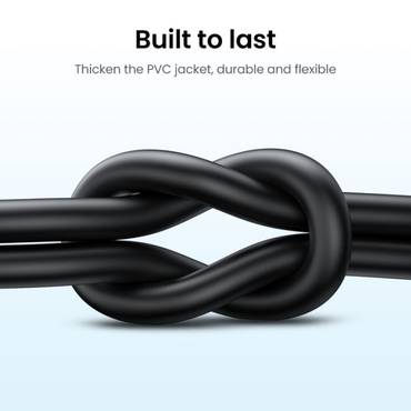 سلك شاحن يوجرين USB إلى USB-C بطول 1 م - أسود