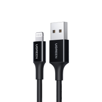 سلك شاحن يوجرين USB إلى آيفون بطول 2 م - أسود