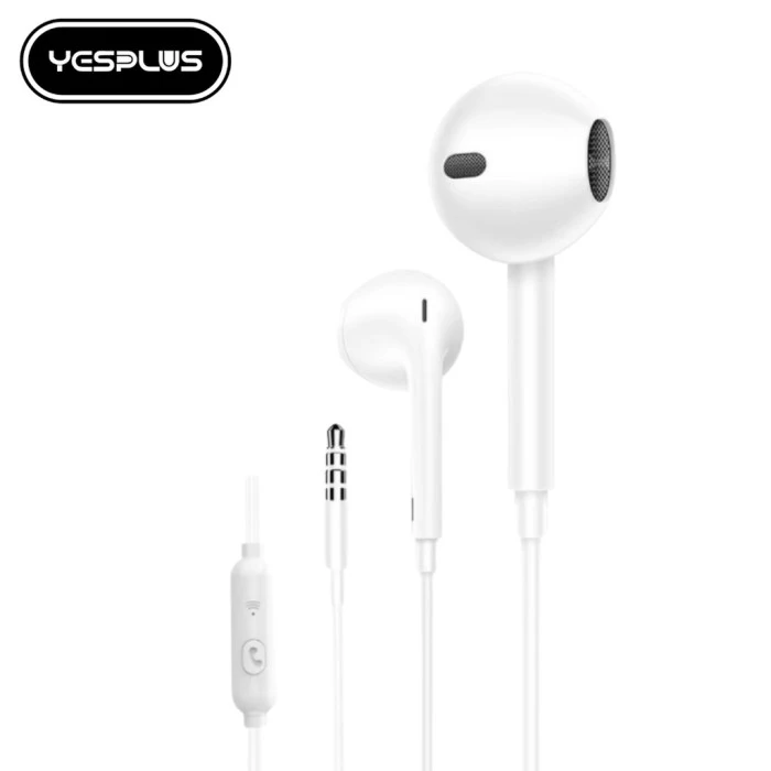 Yesplus سماعة أذن سلكية Ys-124 - أبيض 