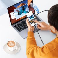 سلك شاحن يوجرين USB إلى آيفون بطول 2 م - أسود