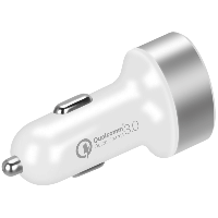 شاحن سيارة موماكس يمخرجين USB - ابيض