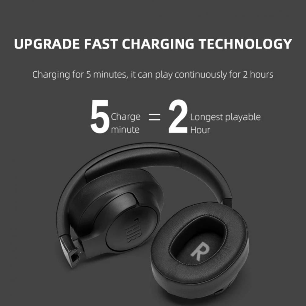 سماعات الرأس Tune 510Bt اللاسلكية - Pure Bass - بطارية 40 ساعة - شحن سريع - USB سريع من النوع C - قابل للطي