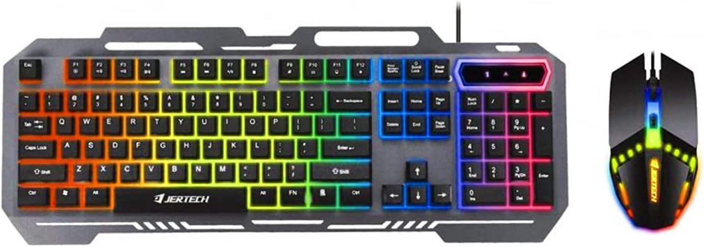 مجموعة لوحة مفاتيح الألعاب Jertech Cheetah KM960 مع ماوس ألعاب متعدد الخفة