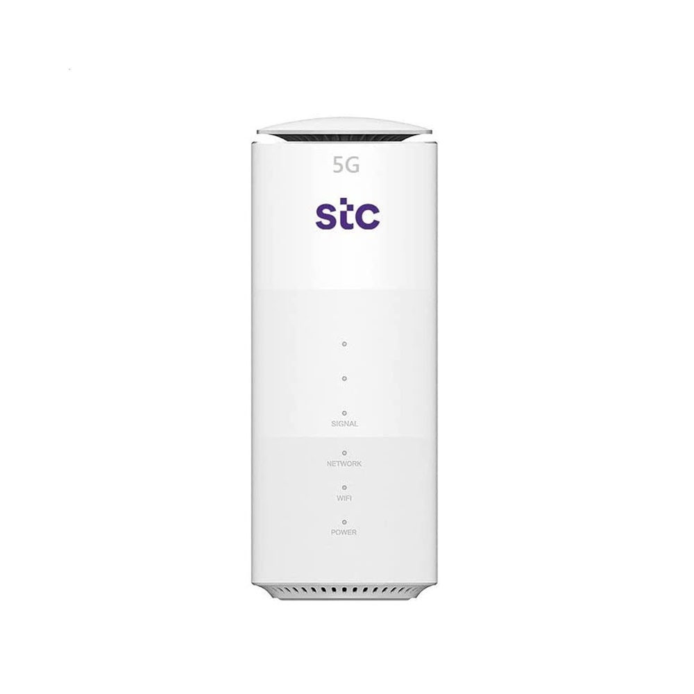 STC راوتر الجيل الخامس 5G MC801A WI-Fi6 AX1800 من زد تي اي يدعم جميع الشبكات - أبيض 