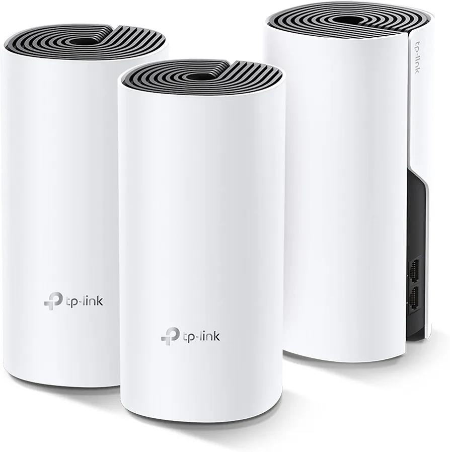 تي بي لينك راوتر  نظام Wi-Fi شبكي للمنزل بالكامل Deco M4 AC1200 عبوة من 3 قطع - أبيض 