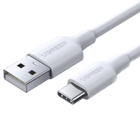 سلك شاحن يوجرين USB إلى USB-C بطول 1 م - أبيض