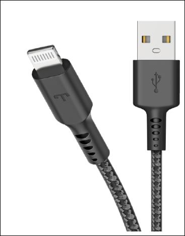 كيبل شاحن ايفون قماش من Tphone
