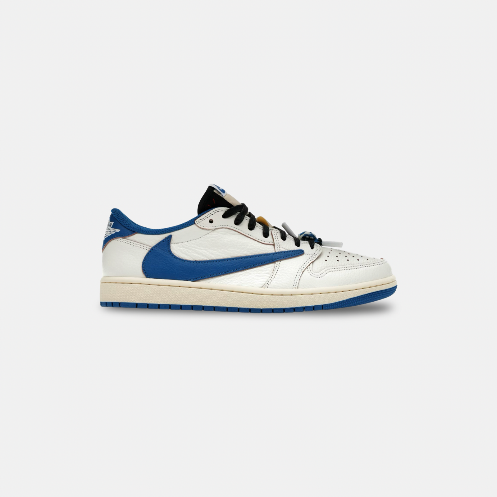  Air Jordan 1 Retro Fragment x Travis Scott Sail Military Blue 