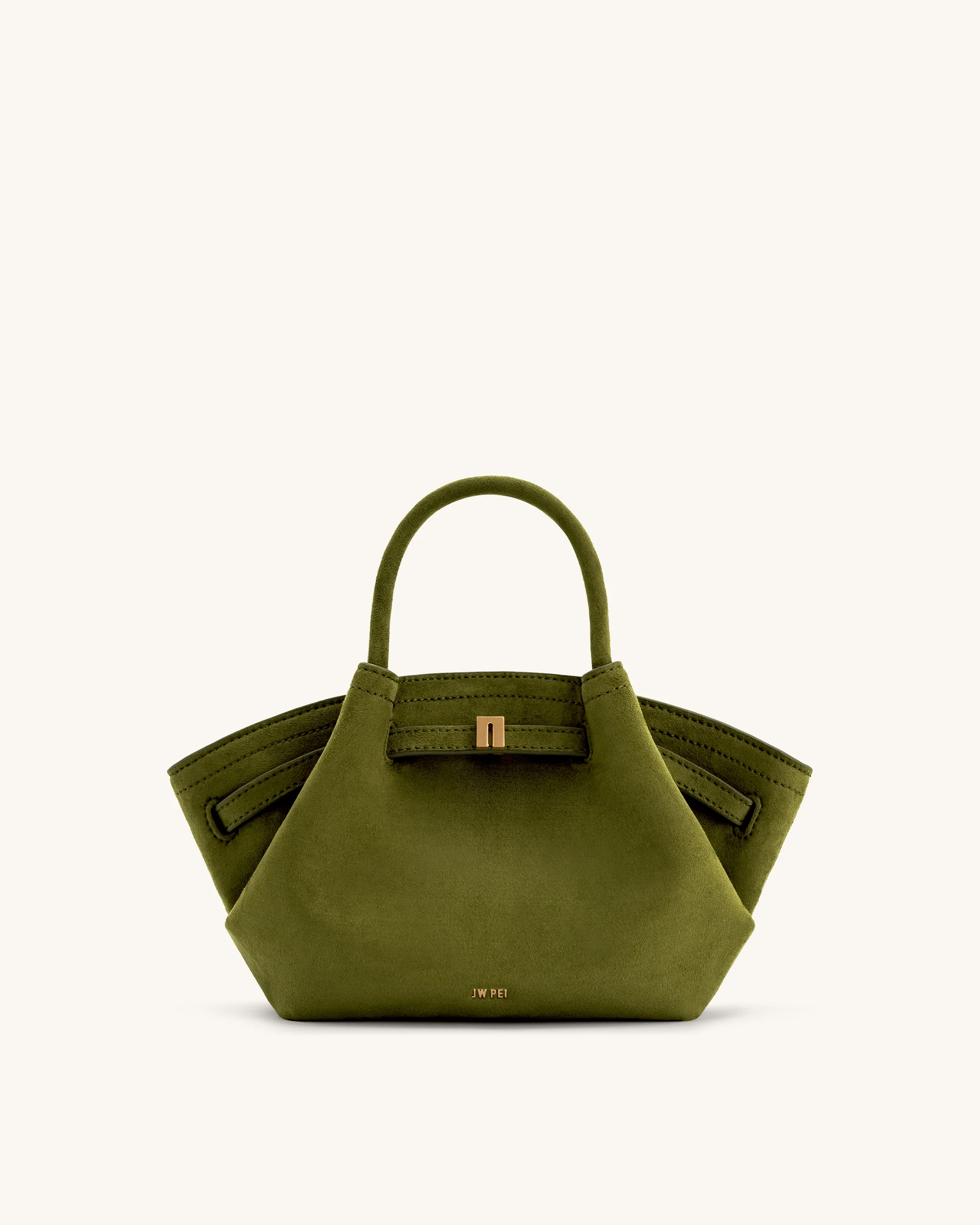 Hana Mini Faux Suede Tote Bag - Green