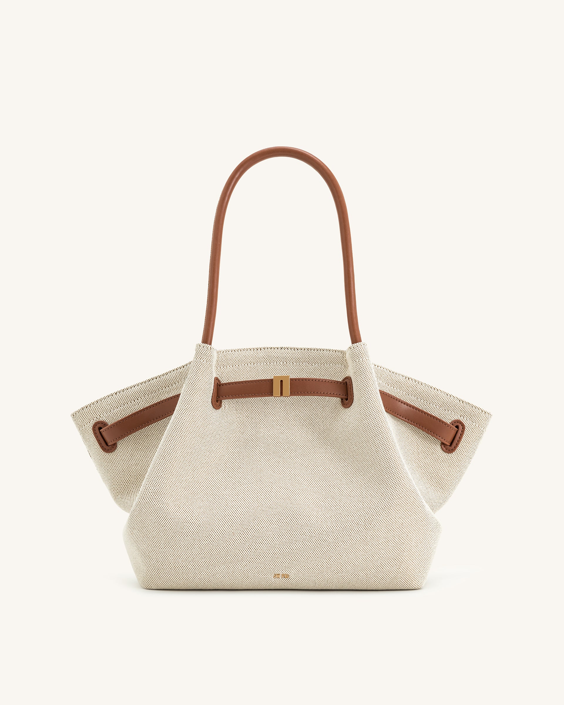 Hana Medium Faux Bag - Brown Canvas