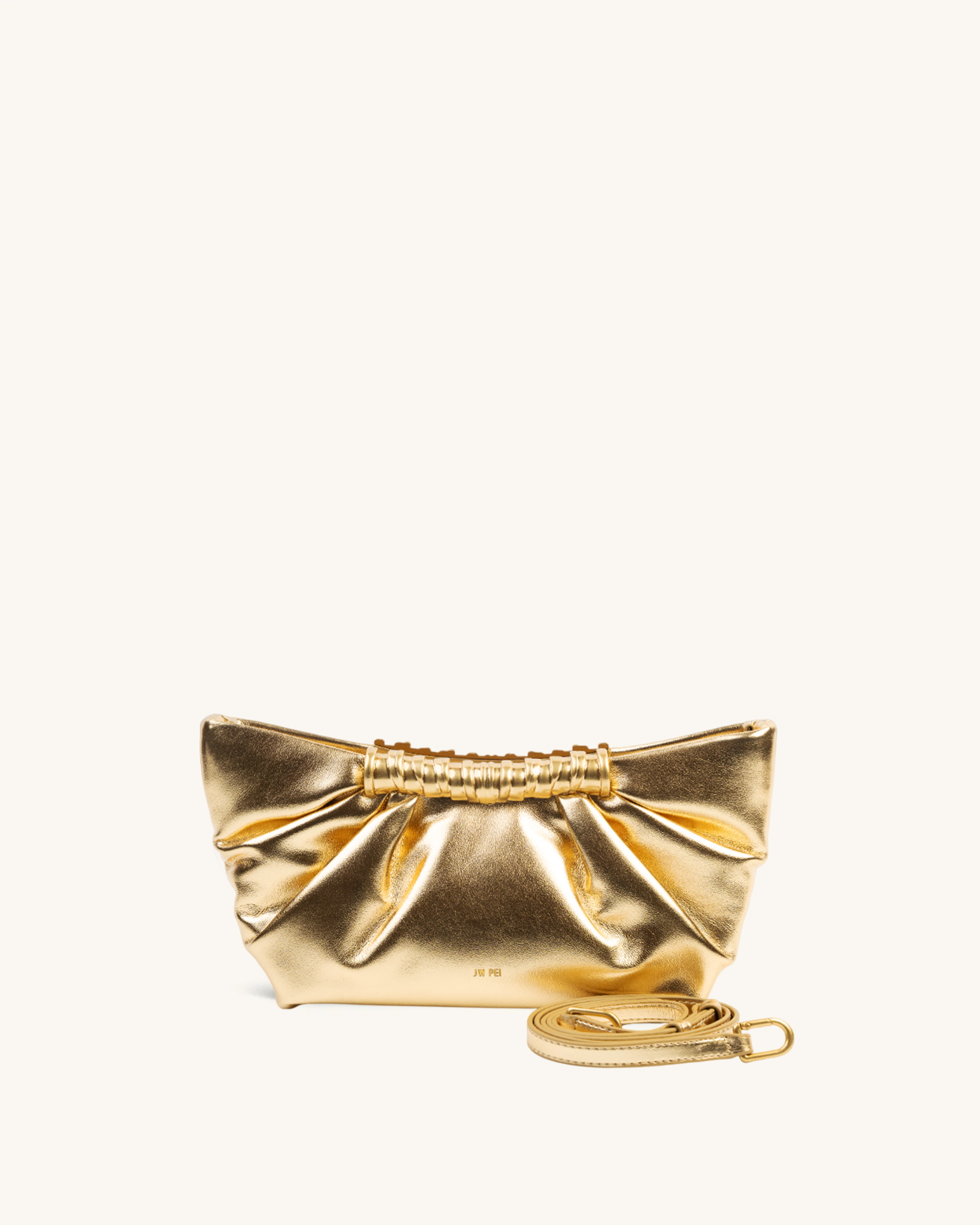 Leia Pleated Clutch - Gold