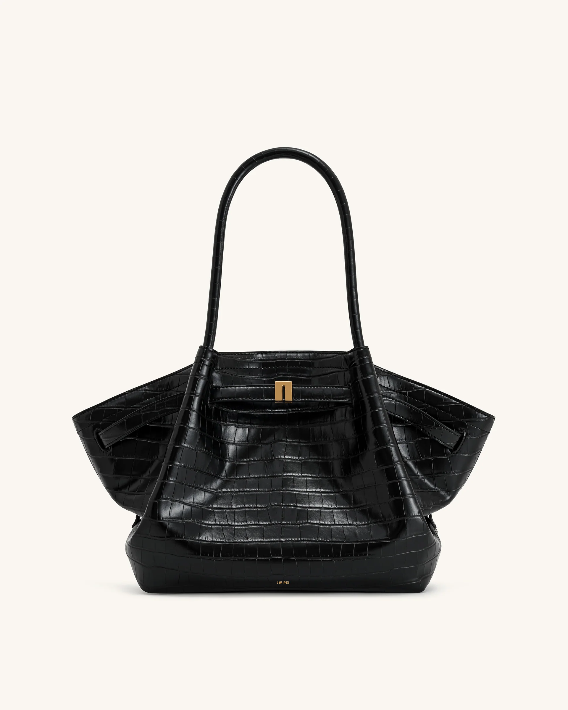 Hana Medium Faux Bag  - Black Stone