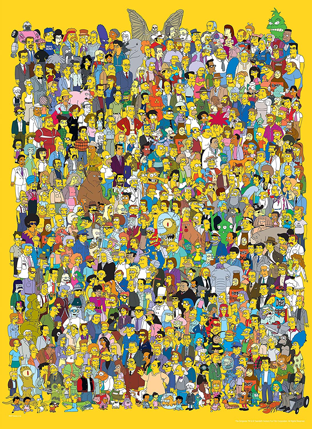 Jigsaw Puzzle: The OP - The Simpsons - Cast of Thousands (1000 Pieces)