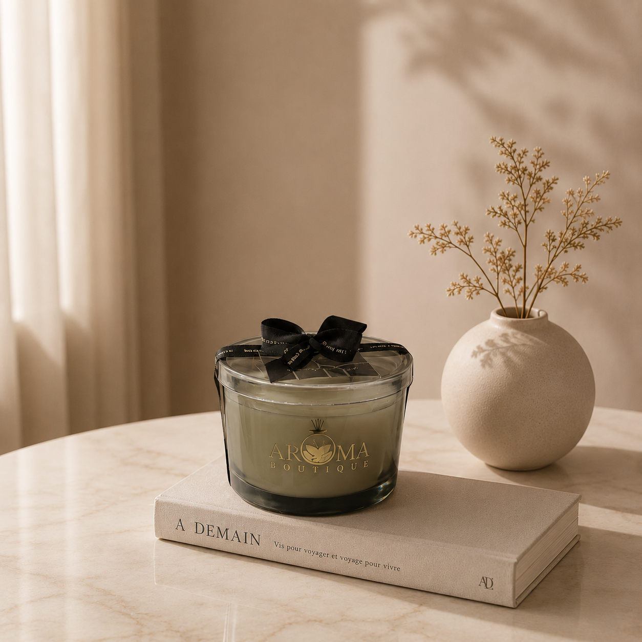  شمعه معطره بكأس زجاج 350 جرام  