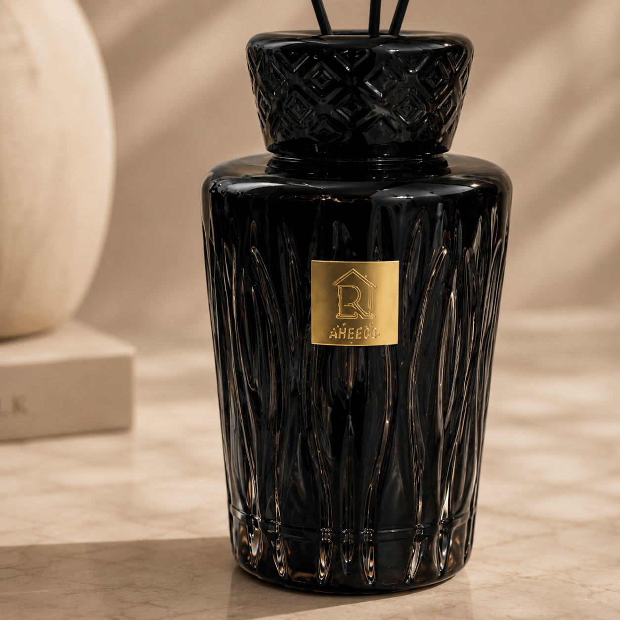  فواحة عطر أسود كريستال –  3 مقاسات 