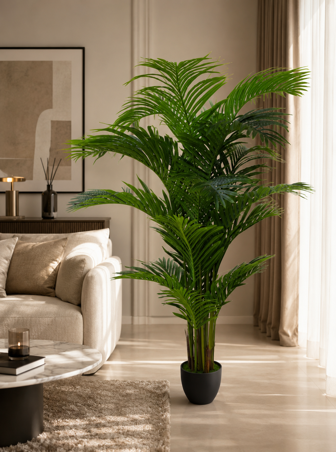  شجرة نخيل صناعية فاخرة للديكور الداخلي – تصميم طبيعي أنيق 