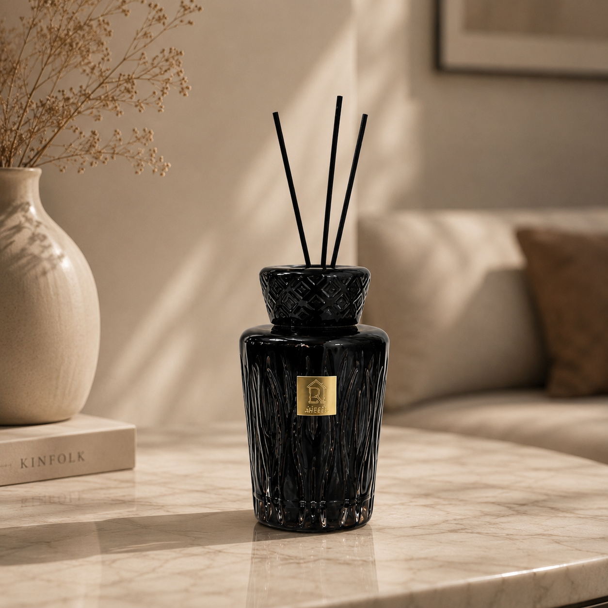  فواحة عطر أسود كريستال –  3 مقاسات 