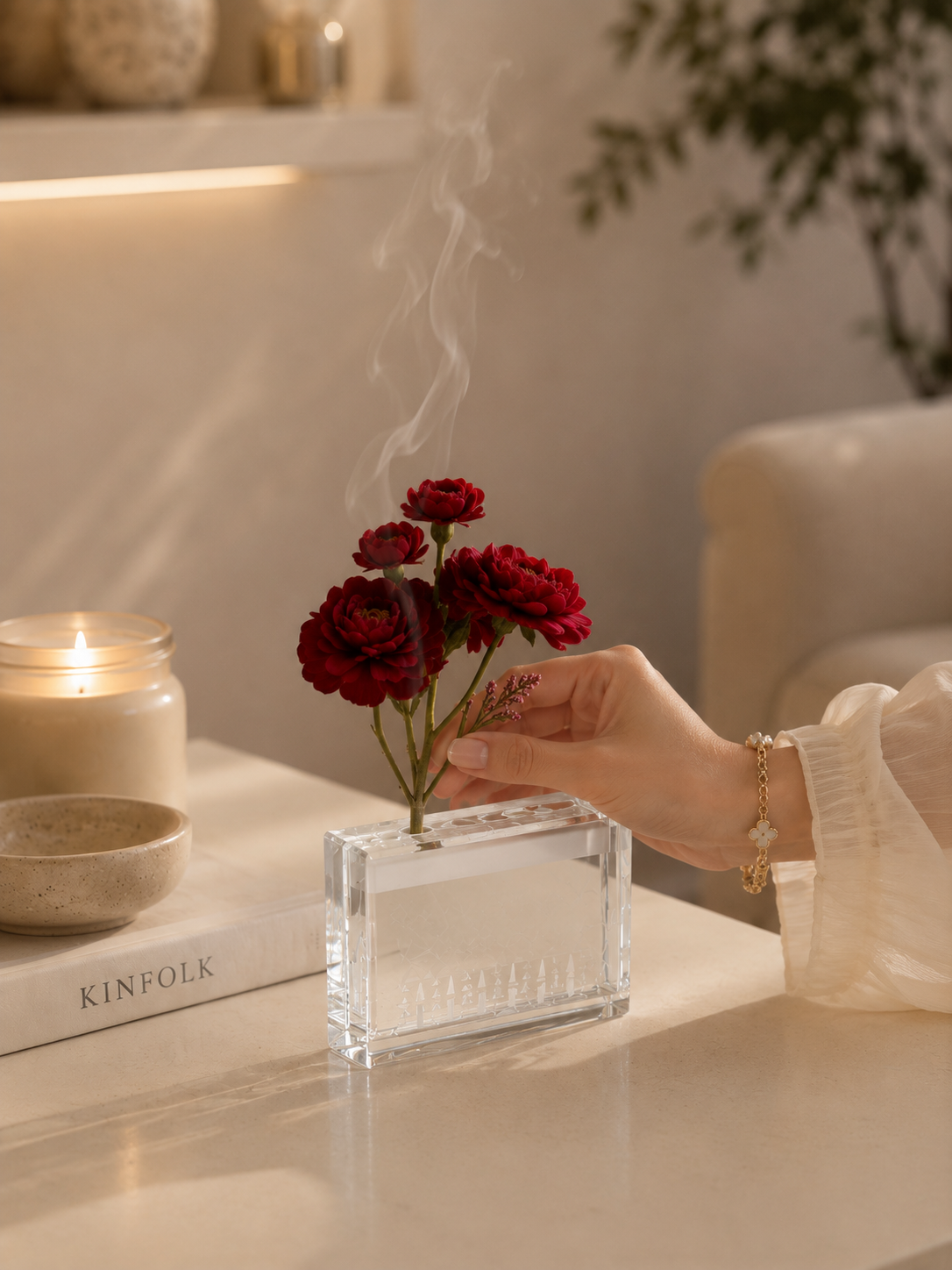  حامل بطاقات كريستال فاخر للمكاتب والاستقبال 8×5 سم 