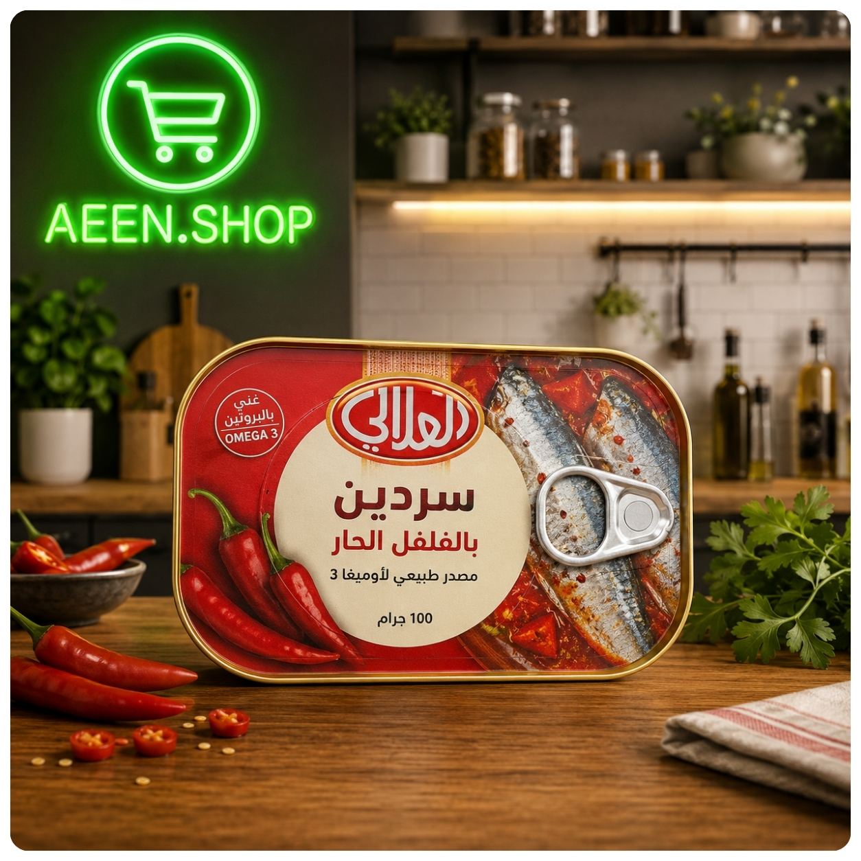 سردين العلالي بالفلفل الحار 100 جرام